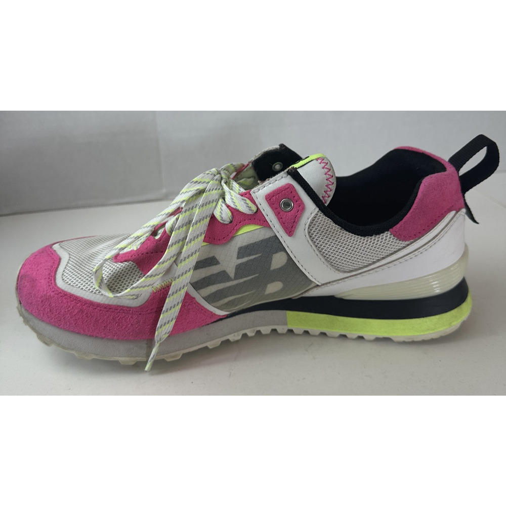 New Balance 574 Running Sneakers Green White Pink Glow Shoes Women's US Size 11 - Picture 8 of 15